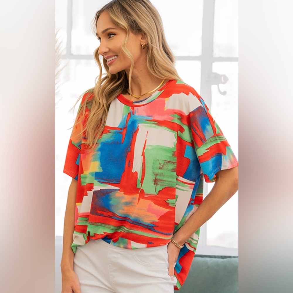 All So Easy Top, by Sew In Love, size medium. Wrinkle free material, worn once.